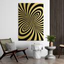 Geborsteld Alu-Dibond met goud-, zilver- & kopereffect - Optische retro-illusie