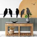 Decoración acrílica familia de pájaros (5 piezas)