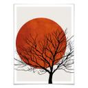 Póster Kubistika - Cálida puesta de sol