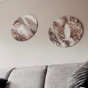 Tableau sur alu-Dibond Herbes en pastel - Rond