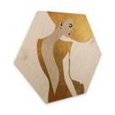 Hexagon Hout Kubistika - Lady in Gold