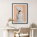 Póster Dama blanca con flores - Treechild