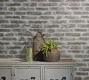 Tapet med steneffekt, non-woven tapet Novamur Jackie hvid, brun 