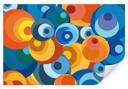 Poster autocollant - W - Cercles Rétro 1970