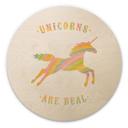 Cuadro de madera Bodart - Los unicornios son reales - Redondo