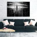 3 stykke lærredstryk New York City sort og hvid