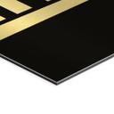 Geborsteld Alu-Dibond met goud-, zilver- & kopereffect - Modern Think statement