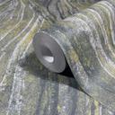 Papel pintado no tejido hormigón, ondas gráfico moderno en gris