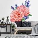 Sticker mural harmonie de roses XXL