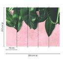 lyserødt og grønt non-woven tapet Designwalls Leaves Wall palmer jungle