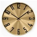 Moderne Wanduhr im Metallic-Look aus Aluminium, gold | Ø 30 cm