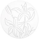 Fototapet - Rundt 1X Studio - Line Art Floral - vliesetapet/selvklæbende non-woven tapet