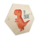 Sekskantet træ Dino Be Brave - T-Rex - Tunaboylu