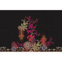 Fotomural Paredes de Patel 3 Oriental Garden 2 negro, rosa, amarillo, naranja, verde
