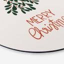 Billede Glædelig jul med mistelten - Lisboa - rund – print på aluminium (Alu-Dibond)
