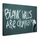 Canvasbillede Banksy - Blank walls are criminal