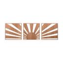 Decoración en madera puesta de sol Boho (3 piezas) - Caoba