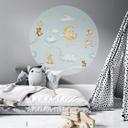 Sticker mural rond Oliver Robins - Doux rêves en bleu