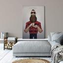 Dibond Schilderij met zilver effect Braun - Lumbersexual