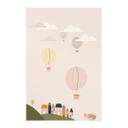 Póster de tela Globos aerostáticos de colores en el cielo - Lisboa