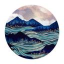 Póster SpaceFrog Designs - Sea Drift - Redondo