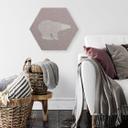 Hexagon - Alu-Dibond zilver effect - Ijsberen