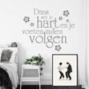 Muursticker Dans met je hart en je voeten zullen volgen