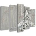 5 stykke lærredstryk, traditionel japansk geisha