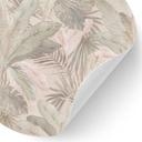 Vinilo decorativo de hojas tropicales en tonos pastel - Bloomery Decor - Redondo