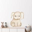 Wallsticker med siddende elefant