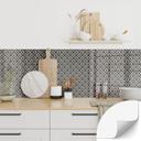 Salpicadero de cocina autoadhesivo adornos negro-beige - Treechild