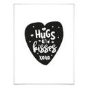 Póster Besos y abrazos