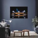 Tableau sur toile Stade du FC Hansa Rostock la nuit - 60x40 cm