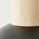 Pendelleuchte Emil, schwarz/braun, 120 x 34 cm, Holz Pendel-lampe, dimmbar