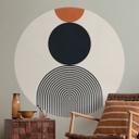 Vinilo decorativo Líneas y círculos abstractos en armonía - Costa - Redondo