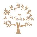 XXL Árbol genealógico Familia - MDF naturaleza