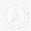 Akrylbillede, vinduesbillede til at hænge op Buddha - rund