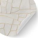 Vinilo decorativo abstracto craquelado beige - Alma - Redondo