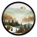 Póster SpaceFrog Designs - Mañana de otoño - Redondo