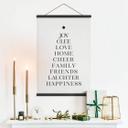 Póster de tela - Árbol de Navidad tipográfico - Blursbyai