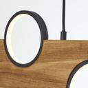 Pendelleuchte Elena, 100 x 6 cm, max. Höhe: 150 cm, Holz LED-Pendelleuchte, dimmbar, braun
