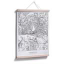 Póster mapa de la ciudad de Hamburgo