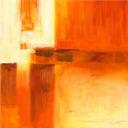 Fotobehang Schüßler - Compositie in Oranje en Bruin