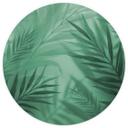 Fototapet Grønne palmeblade - Rund - vliesetapet/selvklæbende non-woven tapet