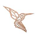 Arte en madera de caoba - Colibrí de origami