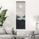 Póster de tela Paisaje montañoso tranquilo al atardecer - SpaceFrog Designs - Panorama