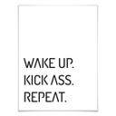 Plakat - Wake up kick ass repeat