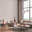 Struktureret tapet med striber beige creme - lodret raffia-look - Ikke-vævet tapet
