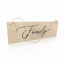 Houten Bordje - Family
