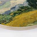 Cuadro de madera van Gogh - Campo de trigo con cipreses - Redondo